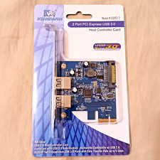 2-Port USB 3.0 PCI-Express PCIe Adapter Controller Card Kingwin - Open Box picture
