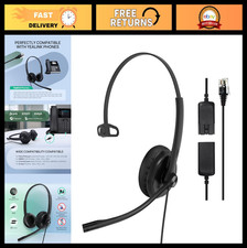 Wired Mono Headset for Office Phones - QD to RJ9, Compatible with Poly, Snom, Gr picture