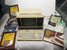 Radio Shack TRS-80 Model 4P Computer W Extras - Powers On- For Parts READ picture