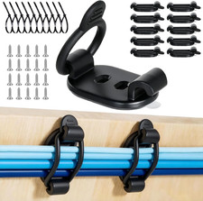 10 Pack Adhesive Cable Clips Black Adjustable Cable Management Wire Organizer picture