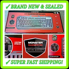 🔴 Monster LED Gaming Keyboard FULL RGB 🏆 LIFETIME WARRANTY 🆕 BRAND NEW SEALED picture