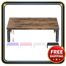 Computer Monitor Stand Riser Adjustable Wooden Desk Organizer picture