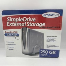SimpleTech STI-USB235/250 SimpleDrive External Storage 250GB USB 2.0 3.5” - NEW picture