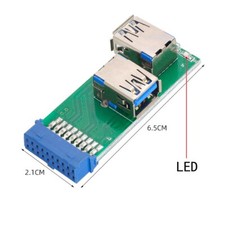 Cablecy Box Header Adapter Dual Side Motherboard 20Pin 19 Pin USB 3.0 Female picture