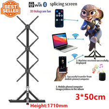3*50cm 3D Holographic Projector Fan Smart HD Advertising Display Projector US picture