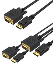 Displayport to VGA Cable 6Ft,Displayport to VGA Adapter 1080P picture