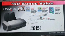 Lexmark Z615 Color Inkjet Printer NIB w/ extra software and Fujifilm Photo Paper picture