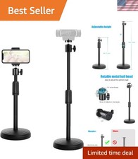 Adjustable 18-Inch Webcam Stand Tripod with Phone Holder for Ready Video Calls picture