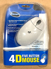 iConcepts 4D Five Button Wheel Scroll Mouse PS/2 Windows w/ Driver Disk 2003 NEW picture