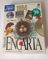 Microsoft Encarta 1994 Multimedia Encyclopedia PC Windows BIG BOX NEW SEALED picture