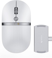 New - ProtoArc USB C Wireless Bluetooth Mouse, Multi-Device HubMouse  (White) picture
