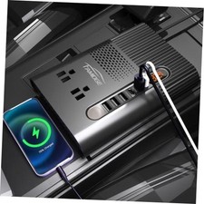 300W Car Power Inverter 12V to 110V, PD3.0 QC3.0 Fast Compact 300W Ultra Black picture