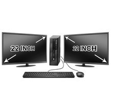 Dell OR HP Desktop PC Computer QUAD CORE 16GB DUAL 22