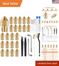 Comprehensive 3D Printer Maintenance Kit: 50 Pieces, 19 Needles & 23 MK8 Nozzles picture