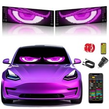 Devil Eyes Light for Cars (2-Pack) – 15''x4'' Dual LED Eyes for Car Windshield  picture