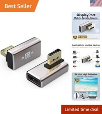 Compact Gold-Plated 90-Degree DisplayPort Adapter Set for Ultra HD Displays picture