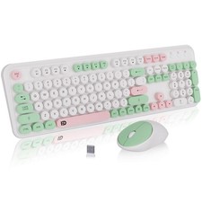 FD 2.4GHz Wireless Keyboard and Mouse Set with Switch Button - Full-Sized Color picture
