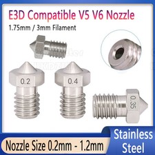 3D Printer Nozzle Stainless Steel Compatible V5 V6 nozzle M6 1.75 / 3mm Filament picture
