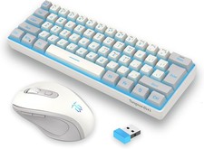 Snpurdiri 2.4G Wireless Mini 60% Gaming Keyboard & Mouse Combo RGB Backlit picture