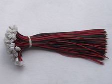 50 pcs 2.54mm 2 Pin Polarized Connector with 26AWG 8inch 20cm Red Black Leads picture