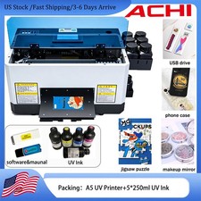 ACHI A5 UV Printer Epson L800 Printhead UV Flatbed Printer Including 5*250ml Ink picture