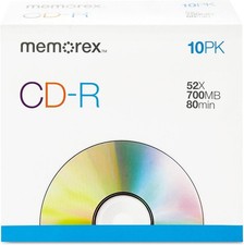 Memorex 52X CD-R 80min 700MB /w Slim CD Jewel Case (Logo on Top) Lot picture
