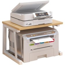 Sturdy Wooden Desk Organizer, 2-Tier Stand for Printer, Books & Home Office picture