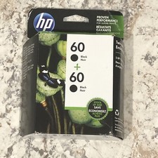Hp 60 Black Ink Twin Pack New In Box Exp. 05/2020 picture