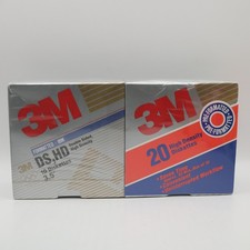 3M Formatted DS HD 3.5” Diskettes 1991 Twin Pack of 20 New Sealed picture