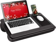 Lap Desk for Laptop Cushioned Portable with Mouse Pad Phone Slot picture