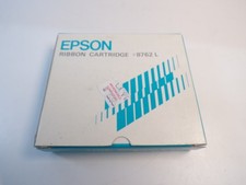 Genuine Epson 8762L Black Fabric Ribbon Cartridge Factory Sealed Condition picture