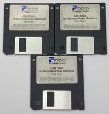 1992 Parsons Technology Greetings for Power Macintosh Setup Floppy Disks 1-3 picture