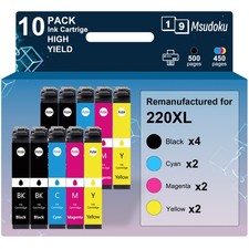 Compatible For 220XL Ink Cartridge For Epson WorkForce WF-2750 WF-2760 WF-2630 picture