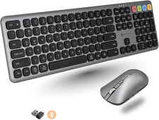 X9 Bluetooth Keyboard and Mouse Combo (Bluetooth, 2.4Ghz, USB C Wired) - Slim Wi picture