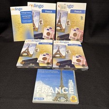 Onlingo Learn FRENCH Language CD Set Levels 1-4 & France Video CD picture