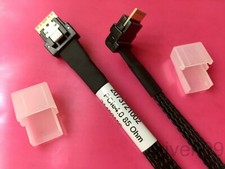 MOLEX SlimSAS SFF-8654 4i PCIe 4.0 Right Angle Cable, PCI Express, 1m (3.3ft) picture