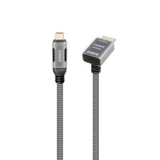 Laser 4K USB-C to Right Angle HDMI Cable 2m Grey picture