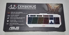 ASUS CERBERUS ARTIC EDITION LED Backlit USB Gaming Keyboard 90YH00V1-B2UA00 RARE picture