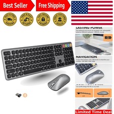 X9 Bluetooth Keyboard and Mouse Combo Bluetooth, 2.4Ghz, USB C Wired - Slim W... picture