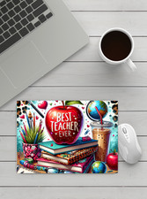 Handmade Designed Best Teacher Ever Mousepad. picture