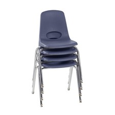 School Stack Chair 18 Inch Swivel Glides Navy 4 Pack 10384-NV picture