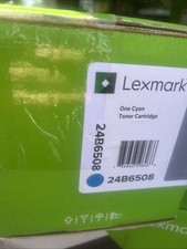 Lexmark 24B6508 Genuine Cyan Toner Cartridge XC6152 XC6153 XC8155 Sealed New picture