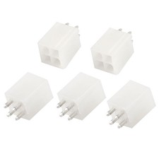 Module PSU 4 Pin Straight Terminal ATX Connector Adapter Beige 5 Pcs picture