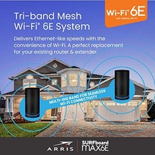 BLACK - ARRIS SURFBOARD MAX 6E W161 TRI-BAND MESH WI-FI 6E SYSTEM | AXE6600 picture
