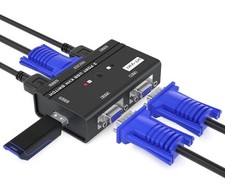MT-VIKI VGA KVM Switch, 2 Port USB VGA KVM Switch for 2 Computers Share 1 Mon... picture