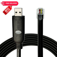 DSD TECH SH-RJ12A USB to RJ12 6P4C Serial Cable for APC PDU 6 feet, Black picture