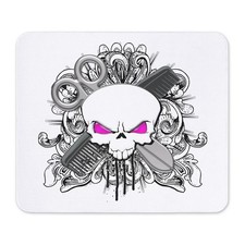 CafePress Hairdresser Pirate Skull Mousepad  (508109232) picture