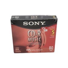 Sony CD-R Music 80 min.Compact Disc Recordable Slim Cases 5-Pack picture
