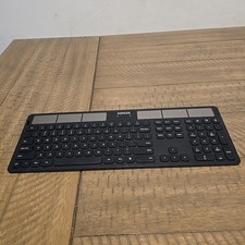 Arteck HW126  Wireless Solar Keyboard Full Sized NO RECEIVER Dongle Untested picture