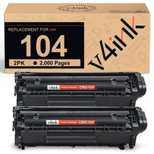 v4ink 2PK Compatible 104 Toner Cartridge Replacement for Canon 104  picture